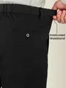 Black Striped Relaxed Fit Pants
