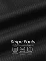 Black Striped Relaxed Fit Pants