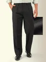 Charcoal Grey Striped Relaxed Fit Pants