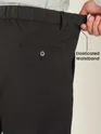 Charcoal Grey Striped Relaxed Fit Pants