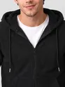 Black Knit Zip-Up Hoodie