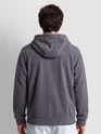 Charcoal Grey Knit Zip-Up Hoodie