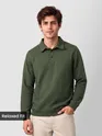 Olive Green Polo Neck Sweatshirt