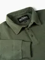 Olive Green Polo Neck Sweatshirt