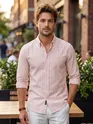 Pink Oxford Striped Shirt