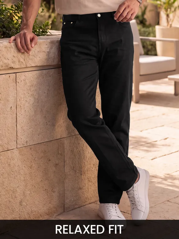 Black Relaxed Fit Pants