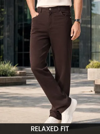 Chocolate Brown Relaxed Fit Pants