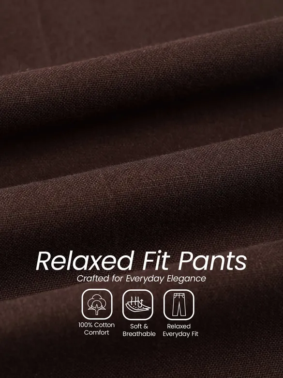 Chocolate Brown Relaxed Fit Pants