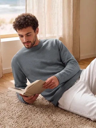 Grey Recycled Full Sleeves Relaxed T-Shirt