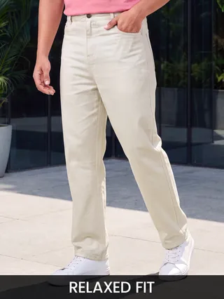 Off White Relaxed Fit Pants