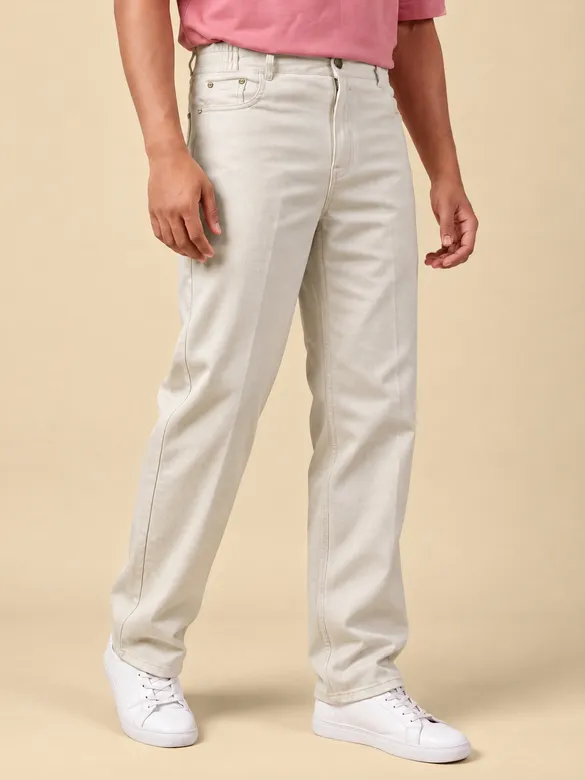 Off White Relaxed Fit Pants