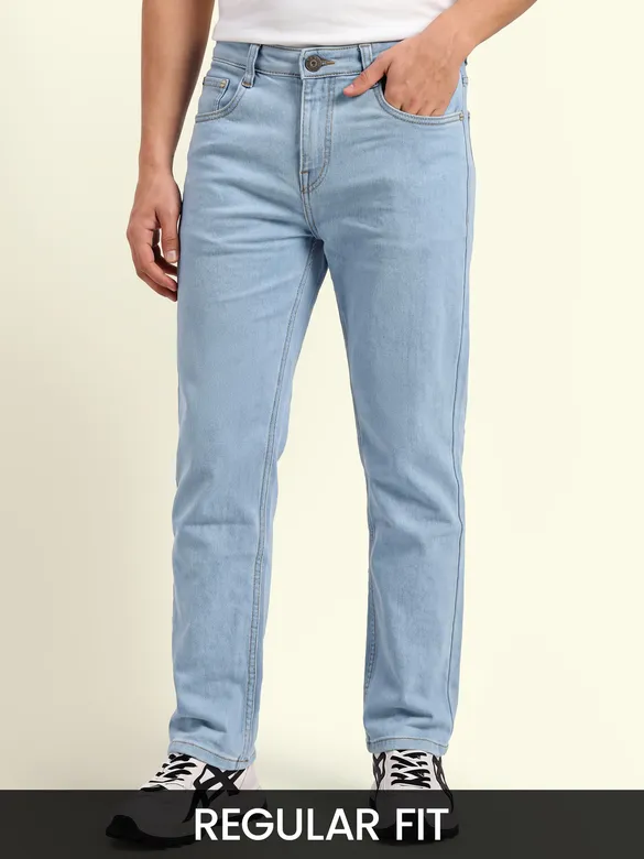 Icy Blue Regular Fit Jeans