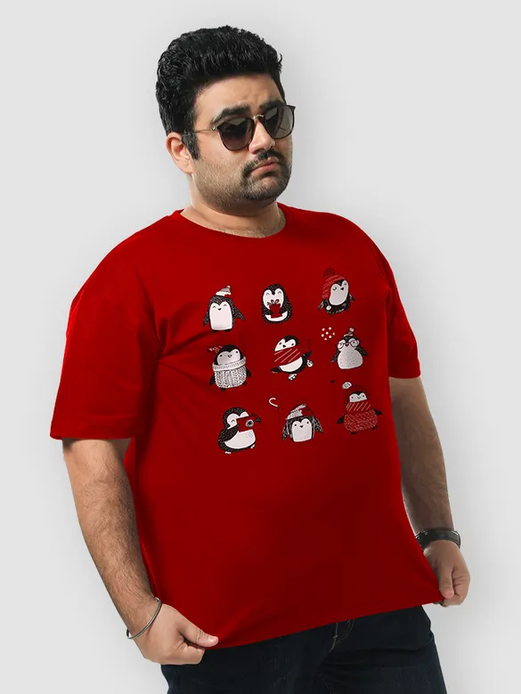 Holiday Penguin Plus Size T shirts