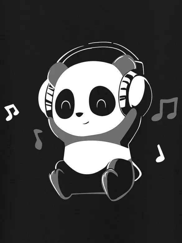 Music Panda Plus Size T shirts