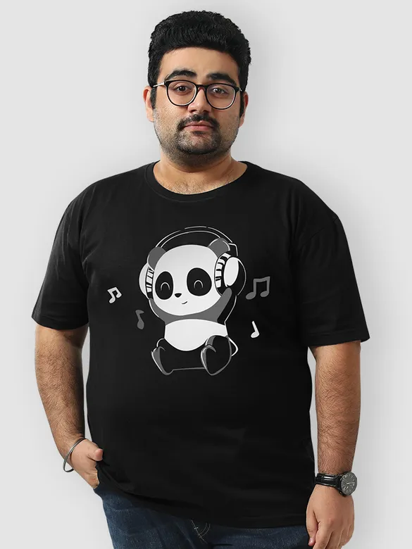 Music Panda Plus Size T shirts