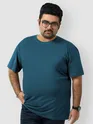 Plain Teal Blue Plus Size T-Shirt