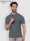 Pack of 3-Polo T-shirts Combo Navy Blue,French Wine,Melange Charcoal