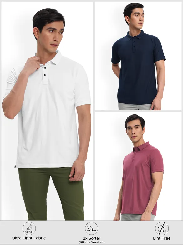 Pack of 3-Born to Rule Polo T-shirts Combo