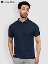 Pack of 3-Polo T-shirts Combo Navy Blue,French Wine,Melange Charcoal