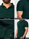 Green Collar Polo T Shirts For Men