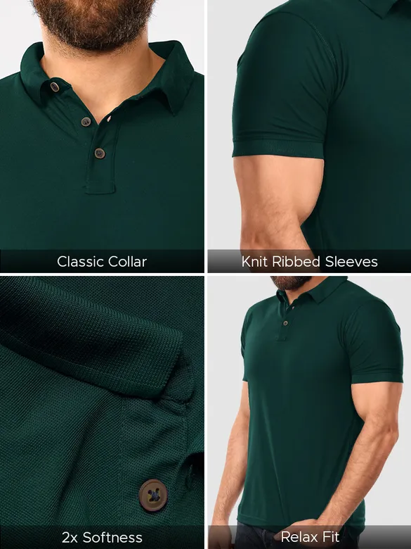 Pack of 3-Superior Elegancy Polo T-shirts Combo