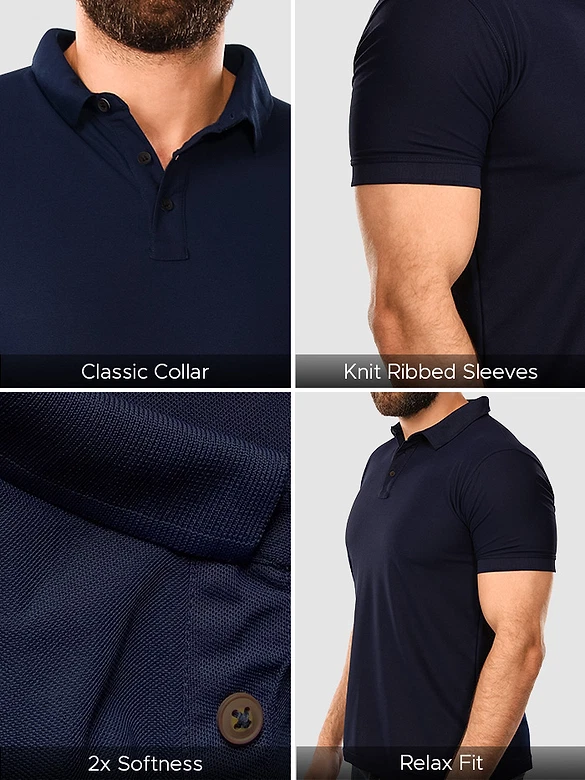 Pack of Three Mens Polo T Shirts