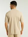 Beige Structured Polo T-Shirt