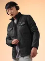 Black Lightweight Puffer Jacket for Men