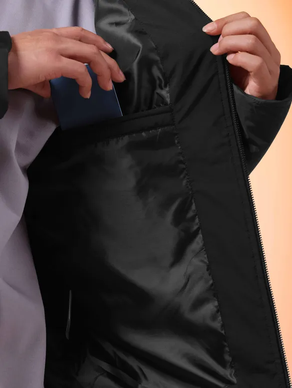 Black Lightweight Puffer Jacket for Men