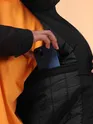 Black Zipper Puffer Jacket for Men