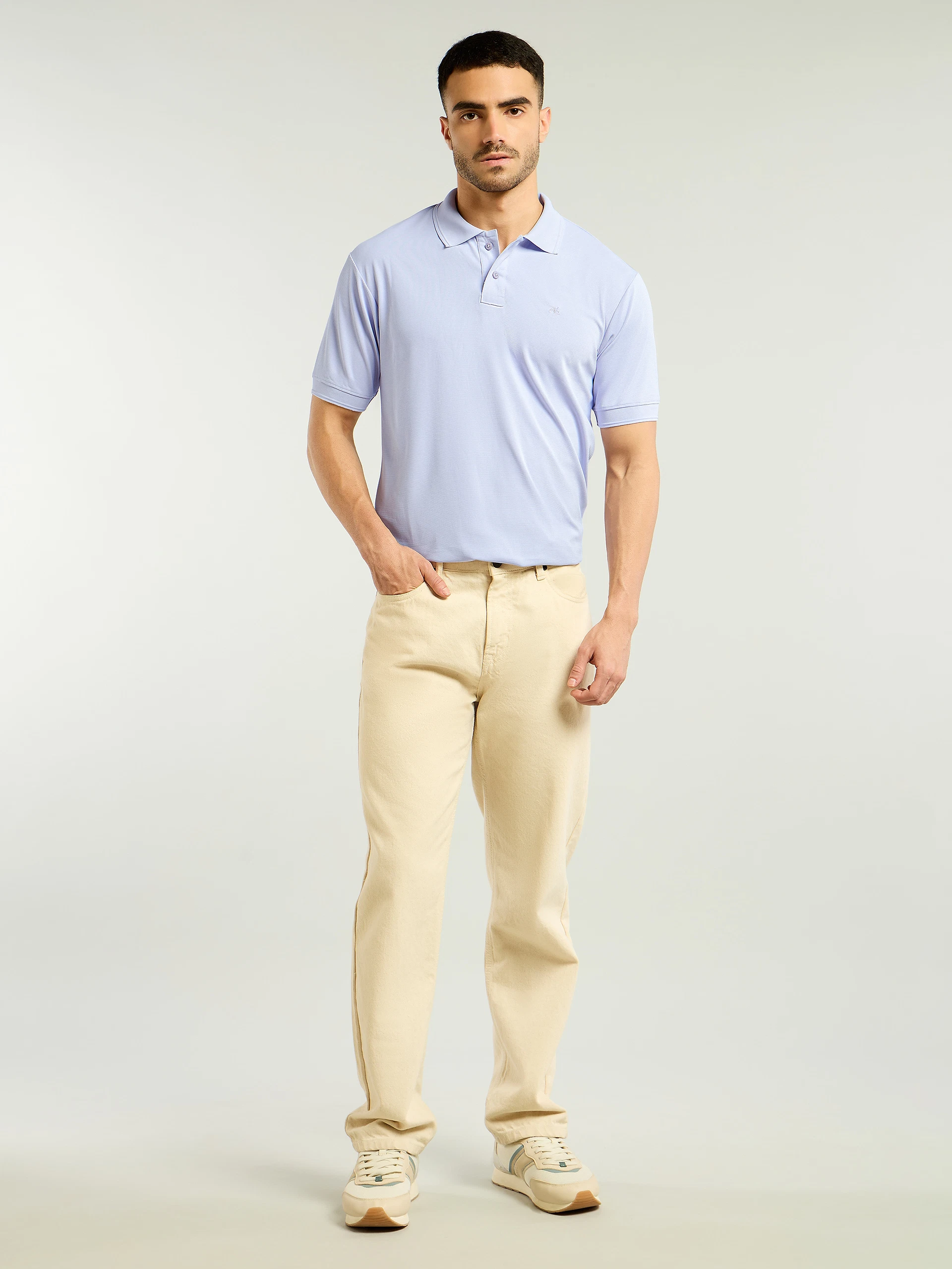 Lavender Mist Structured Polo T-Shirt