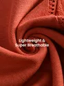 Orange Cord Striped Flat Knit Polo T-Shirt