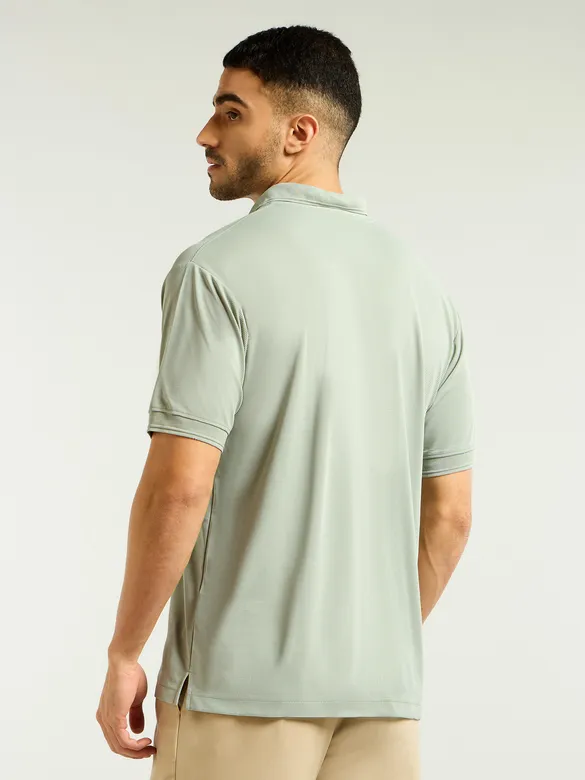 Pista Green Structured Polo T-Shirt