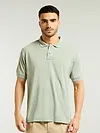 Pista Green Structured Polo T-Shirt