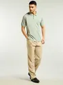 Pista Green Structured Polo T-Shirt