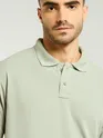 Pista Green Structured Polo T-Shirt