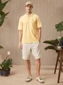 Corn Yellow Melange Polo T-shirt