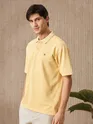 Corn Yellow Melange Polo T-shirt