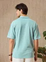 Mint Blue Melange Polo T-shirt