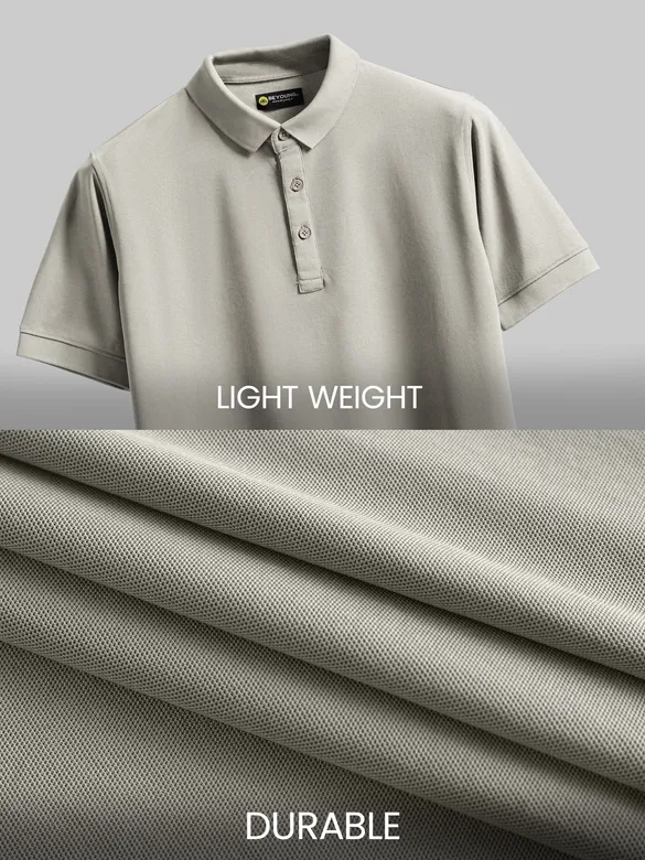 Thunder Grey Plus Size Polo T-shirt