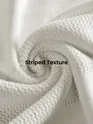 White Striped Flat Knit Polo T-Shirt