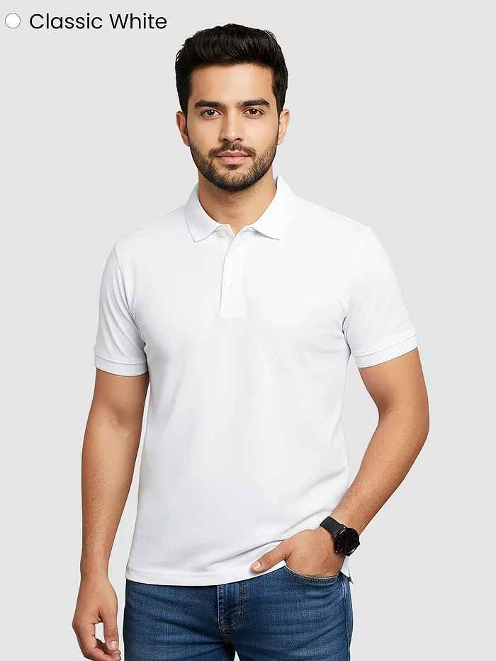 White Polo T Shirts For Men