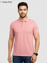 Rose Pink Polo T Shirt