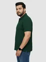 Lush Green Plus Size Polo T-shirt