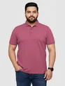 Mauve Plus Size Polo T-shirt