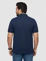 Navy Blue Plus Size Polo T-shirt