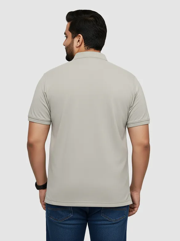 Thunder Grey Plus Size Polo T-shirt