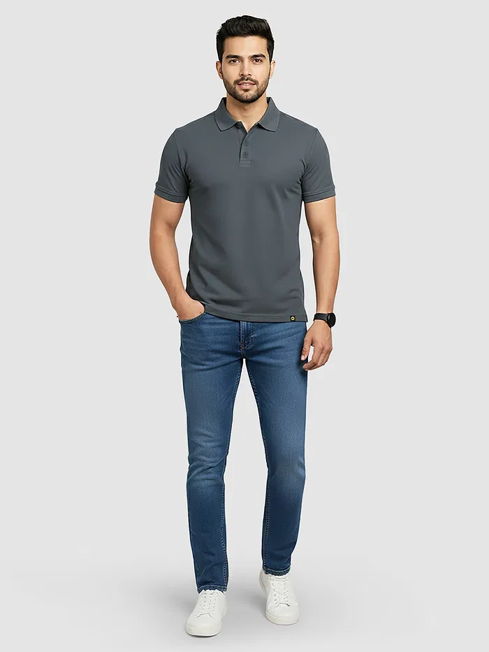 Dark Grey Polo T-shirt
