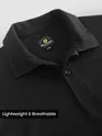 Black Abstract Jacquard Textured Polo T-Shirt