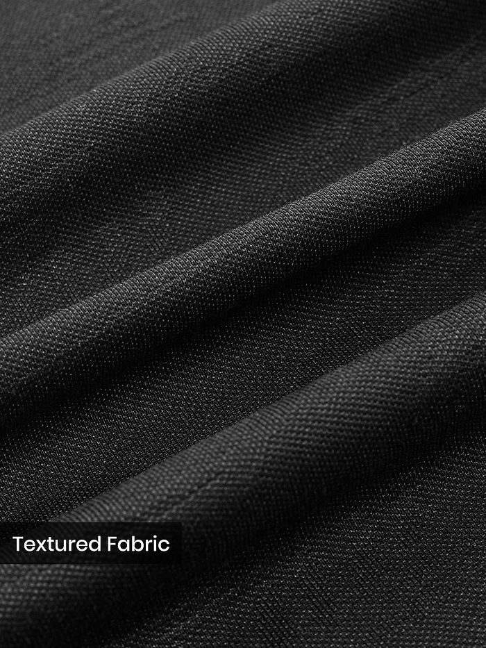 Black Brush Stroke Jacquard Textured Polo T-Shirt